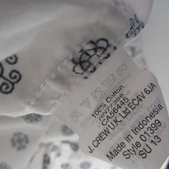 J Crew White Sleep Shirt Nightgown Top Size S - Picture 6 of 8